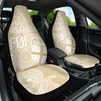 Custom Indo Fijians Car Seat Cover Fiji ke Hindustani Polyneisan Paisley Beige Style LT9 One Size Beige - Polynesian Pride