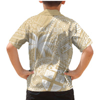 Custom Indo Fijians Family Matching Mermaid Dress and Hawaiian Shirt Fiji ke Hindustani Polyneisan Paisley Beige Style LT9 - Polynesian Pride