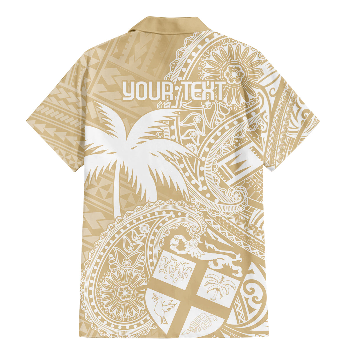 Custom Indo Fijians Family Matching Mermaid Dress and Hawaiian Shirt Fiji ke Hindustani Polyneisan Paisley Beige Style LT9 - Polynesian Pride