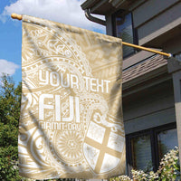 Custom Indo Fijians Garden Flag Fiji ke Hindustani Polyneisan Paisley Beige Style LT9 - Polynesian Pride