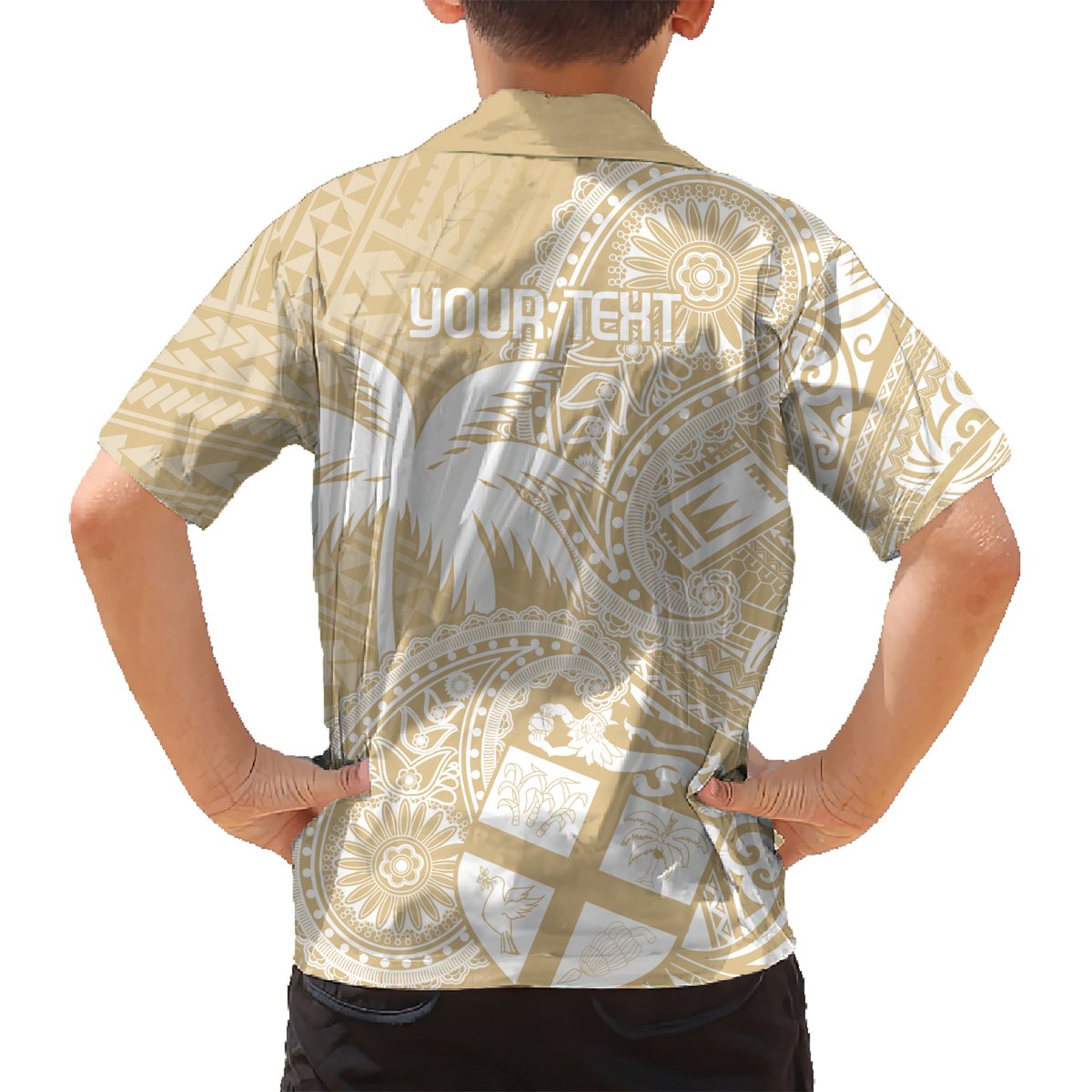 Custom Indo Fijians Hawaiian Shirt Fiji ke Hindustani Polyneisan Paisley Beige Style LT9 - Polynesian Pride