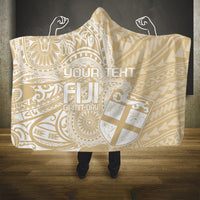 Custom Indo Fijians Hooded Blanket Fiji ke Hindustani Polyneisan Paisley Beige Style LT9 One Size Beige - Polynesian Pride