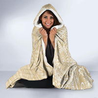 Custom Indo Fijians Hooded Blanket Fiji ke Hindustani Polyneisan Paisley Beige Style LT9 - Polynesian Pride
