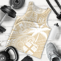 Custom Indo Fijians Men Tank Top Fiji ke Hindustani Polyneisan Paisley Beige Style LT9 - Polynesian Pride