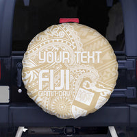 Custom Indo Fijians Spare Tire Cover Fiji ke Hindustani Polyneisan Paisley Beige Style LT9 - Polynesian Pride