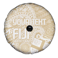 Custom Indo Fijians Spare Tire Cover Fiji ke Hindustani Polyneisan Paisley Beige Style LT9 - Polynesian Pride