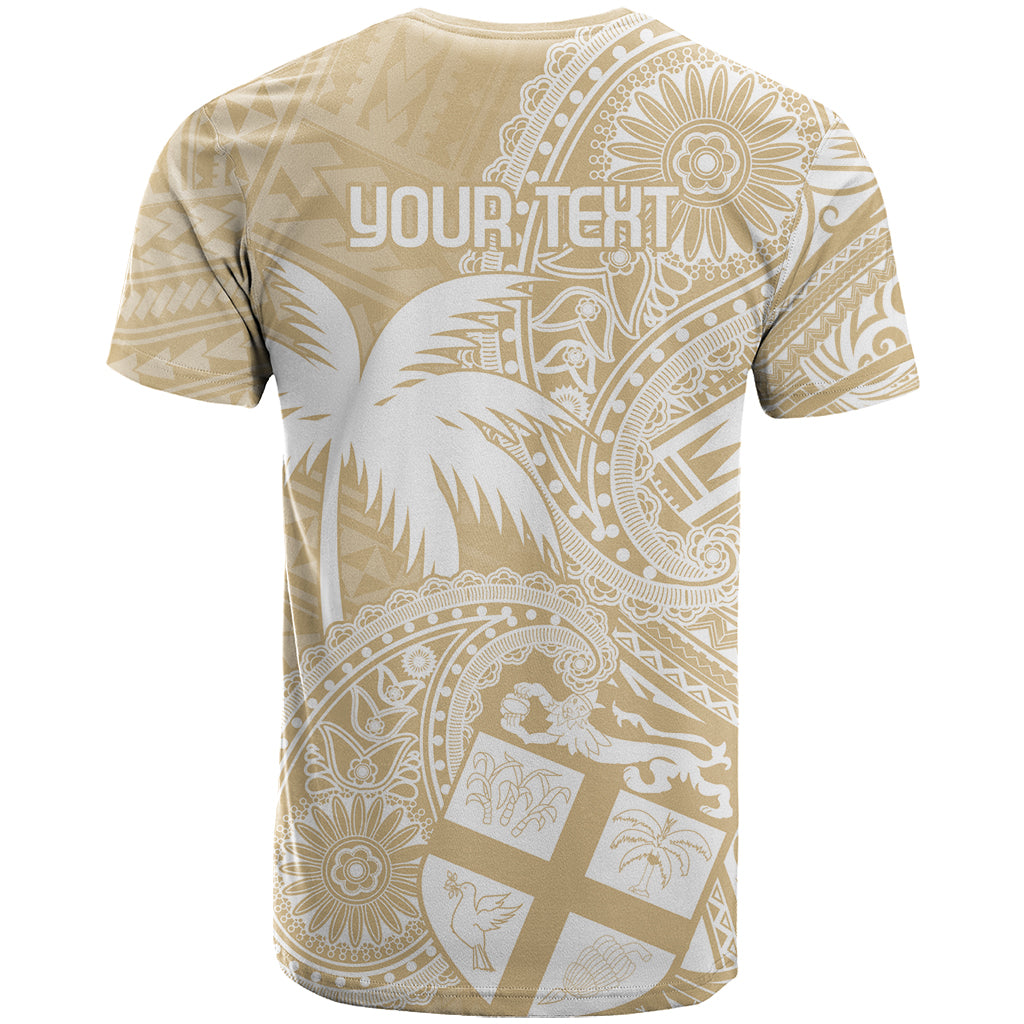 Custom Indo Fijians T Shirt Fiji ke Hindustani Polyneisan Paisley Beige Style LT9 - Polynesian Pride