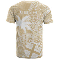 Custom Indo Fijians T Shirt Fiji ke Hindustani Polyneisan Paisley Beige Style LT9 - Polynesian Pride