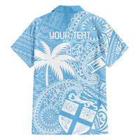 Custom Indo Fijians Family Matching Summer Maxi Dress and Hawaiian Shirt Fiji ke Hindustani Polyneisan Paisley Blue Style LT9 - Polynesian Pride