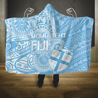Custom Indo Fijians Hooded Blanket Fiji ke Hindustani Polyneisan Paisley Blue Style LT9 One Size Blue - Polynesian Pride