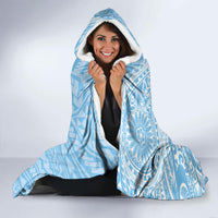 Custom Indo Fijians Hooded Blanket Fiji ke Hindustani Polyneisan Paisley Blue Style LT9 - Polynesian Pride