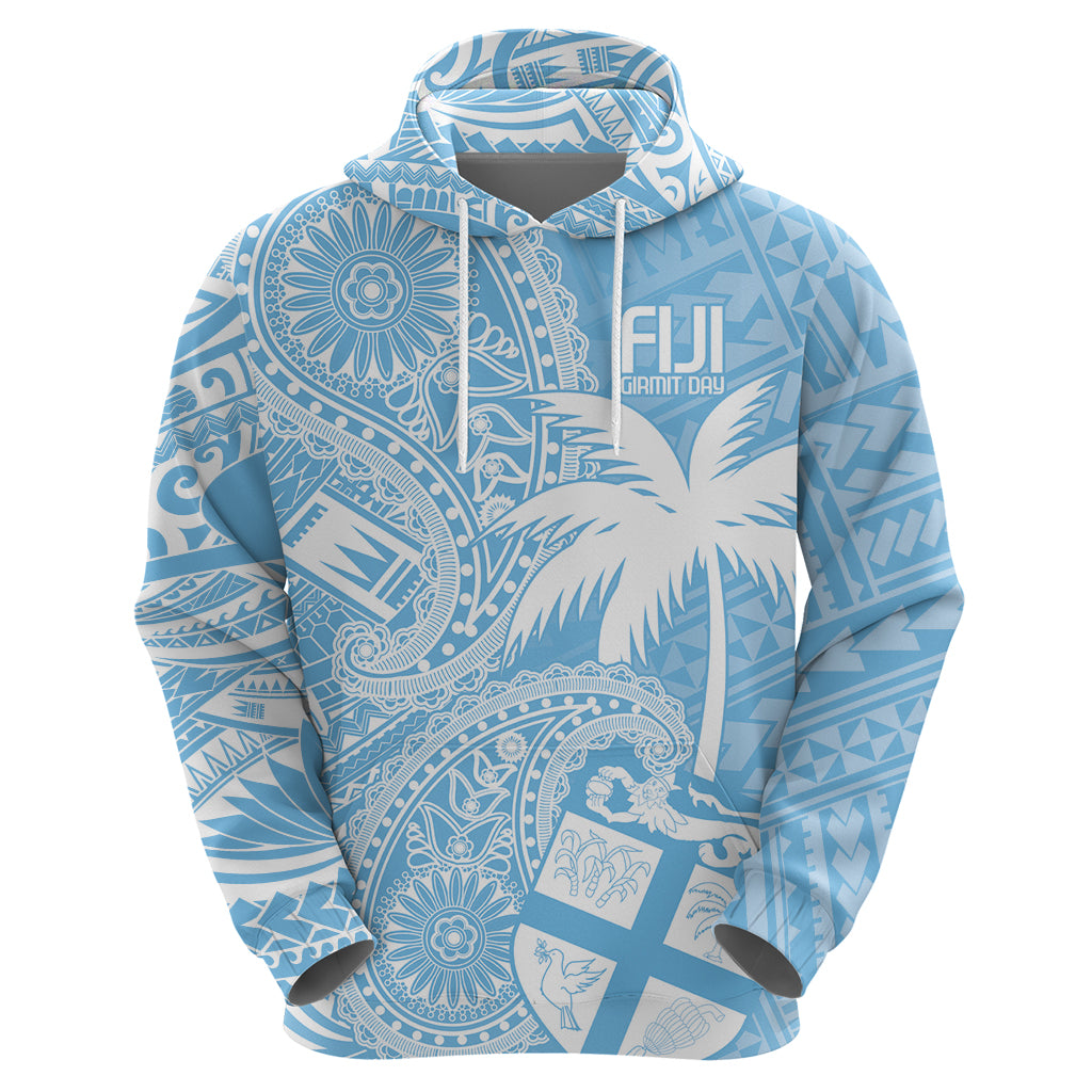 Custom Indo Fijians Hoodie Fiji ke Hindustani Polyneisan Paisley Blue Style LT9 - Polynesian Pride
