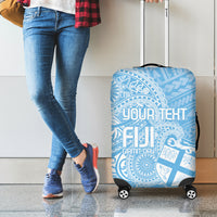 Custom Indo Fijians Luggage Cover Fiji ke Hindustani Polyneisan Paisley Blue Style LT9 - Polynesian Pride