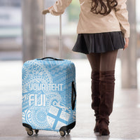 Custom Indo Fijians Luggage Cover Fiji ke Hindustani Polyneisan Paisley Blue Style LT9 - Polynesian Pride