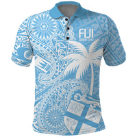 Custom Indo Fijians Polo Shirt Fiji ke Hindustani Polyneisan Paisley Blue Style LT9 Blue - Polynesian Pride