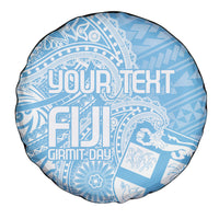 Custom Indo Fijians Spare Tire Cover Fiji ke Hindustani Polyneisan Paisley Blue Style LT9 - Polynesian Pride
