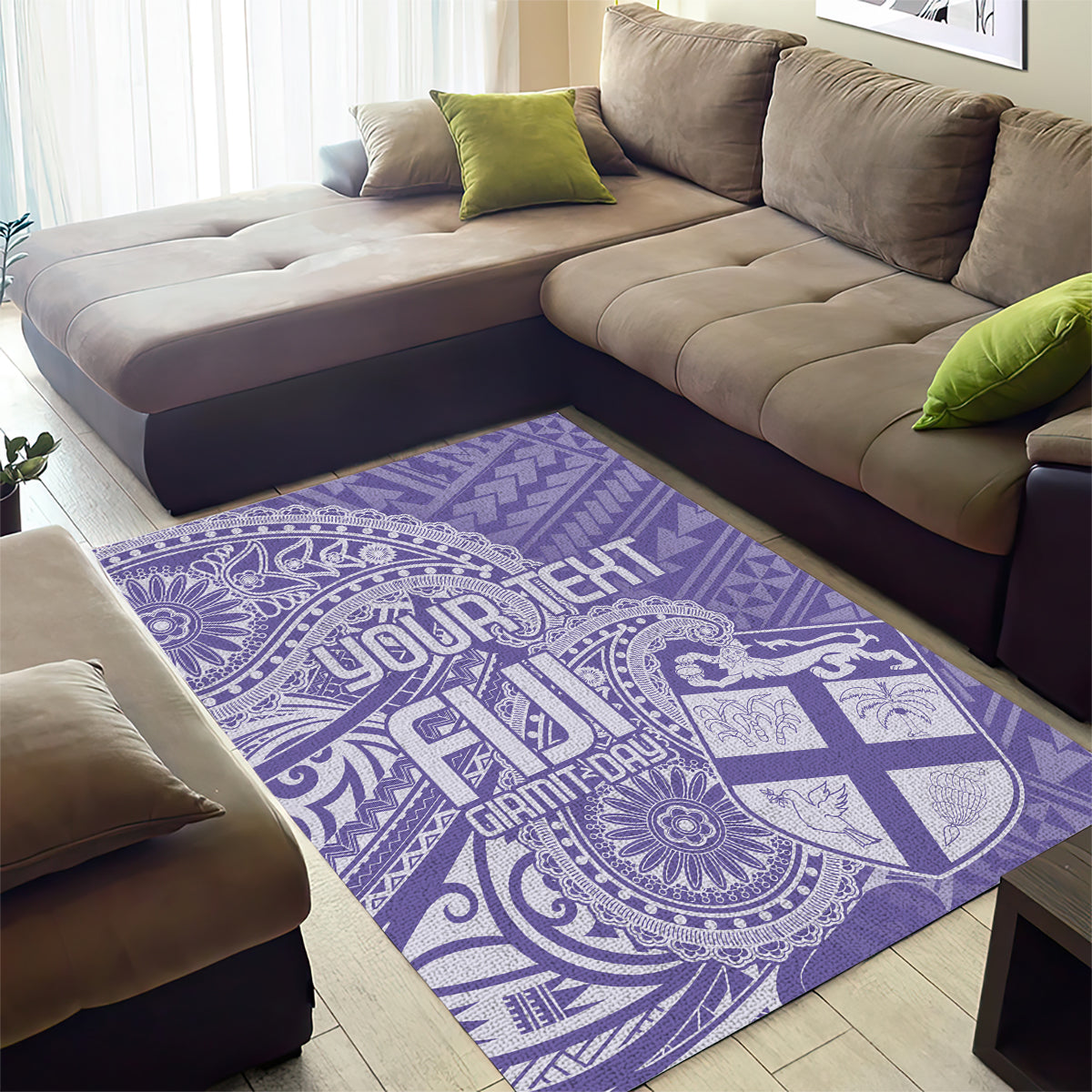 Custom Indo Fijians Area Rug Fiji ke Hindustani Polyneisan Paisley Purple Style LT9 - Polynesian Pride