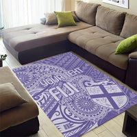 Custom Indo Fijians Area Rug Fiji ke Hindustani Polyneisan Paisley Purple Style LT9 - Polynesian Pride