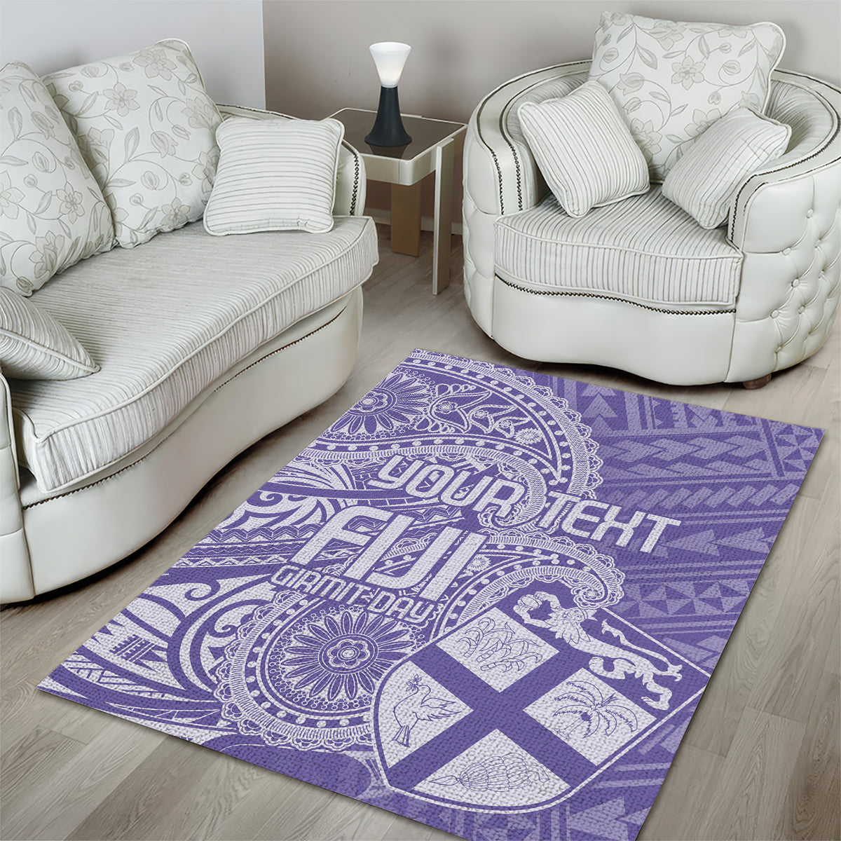 Custom Indo Fijians Area Rug Fiji ke Hindustani Polyneisan Paisley Purple Style LT9 - Polynesian Pride
