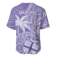 Custom Indo Fijians Baseball Jersey Fiji ke Hindustani Polyneisan Paisley Purple Style LT9 - Polynesian Pride