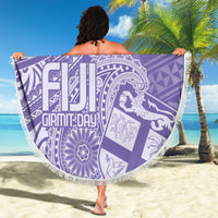 Custom Indo Fijians Beach Blanket Fiji ke Hindustani Polyneisan Paisley Purple Style LT9 - Polynesian Pride