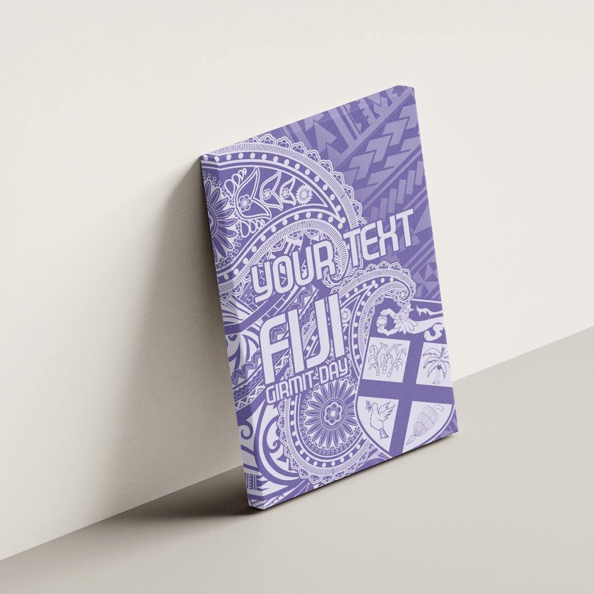 Custom Indo Fijians Canvas Wall Art Fiji ke Hindustani Polyneisan Paisley Purple Style LT9 - Polynesian Pride