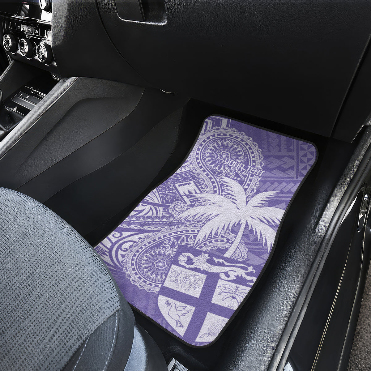 Custom Indo Fijians Car Mats Fiji ke Hindustani Polyneisan Paisley Purple Style LT9 - Polynesian Pride