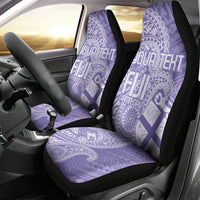 Custom Indo Fijians Car Seat Cover Fiji ke Hindustani Polyneisan Paisley Purple Style LT9 - Polynesian Pride