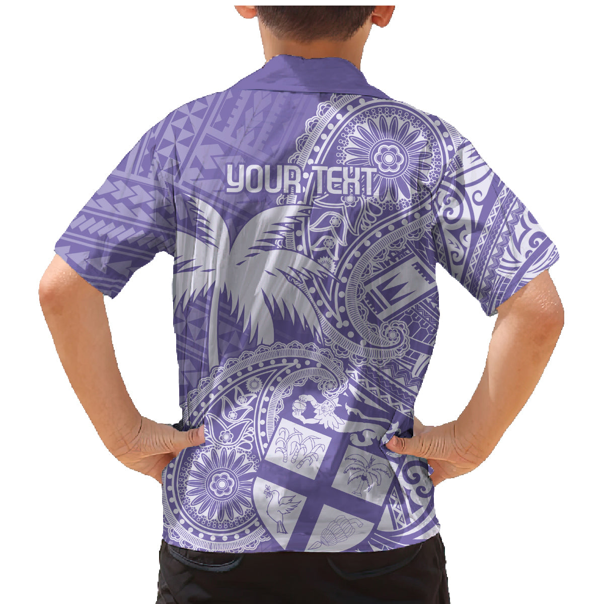 Custom Indo Fijians Family Matching Mermaid Dress and Hawaiian Shirt Fiji ke Hindustani Polyneisan Paisley Purple Style LT9 - Polynesian Pride