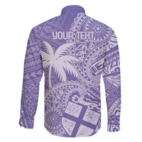 Custom Indo Fijians Family Matching Puletasi and Hawaiian Shirt Fiji ke Hindustani Polyneisan Paisley Purple Style LT9 - Polynesian Pride