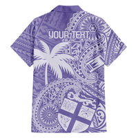 Custom Indo Fijians Family Matching Summer Maxi Dress and Hawaiian Shirt Fiji ke Hindustani Polyneisan Paisley Purple Style LT9 - Polynesian Pride