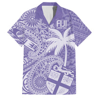 Custom Indo Fijians Family Matching Tank Maxi Dress and Hawaiian Shirt Fiji ke Hindustani Polyneisan Paisley Purple Style LT9 Dad's Shirt - Short Sleeve Purple - Polynesian Pride