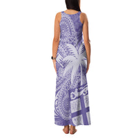 Custom Indo Fijians Family Matching Tank Maxi Dress and Hawaiian Shirt Fiji ke Hindustani Polyneisan Paisley Purple Style LT9 - Polynesian Pride
