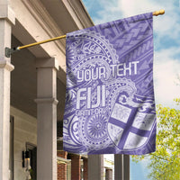 Custom Indo Fijians Garden Flag Fiji ke Hindustani Polyneisan Paisley Purple Style LT9 House Flag Purple - Polynesian Pride