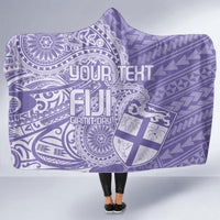 Custom Indo Fijians Hooded Blanket Fiji ke Hindustani Polyneisan Paisley Purple Style LT9 - Polynesian Pride