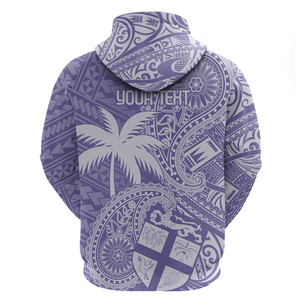 Custom Indo Fijians Hoodie Fiji ke Hindustani Polyneisan Paisley Purple Style LT9 - Polynesian Pride