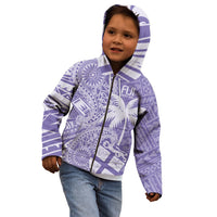 Custom Indo Fijians Kid Hoodie Fiji ke Hindustani Polyneisan Paisley Purple Style LT9 - Polynesian Pride