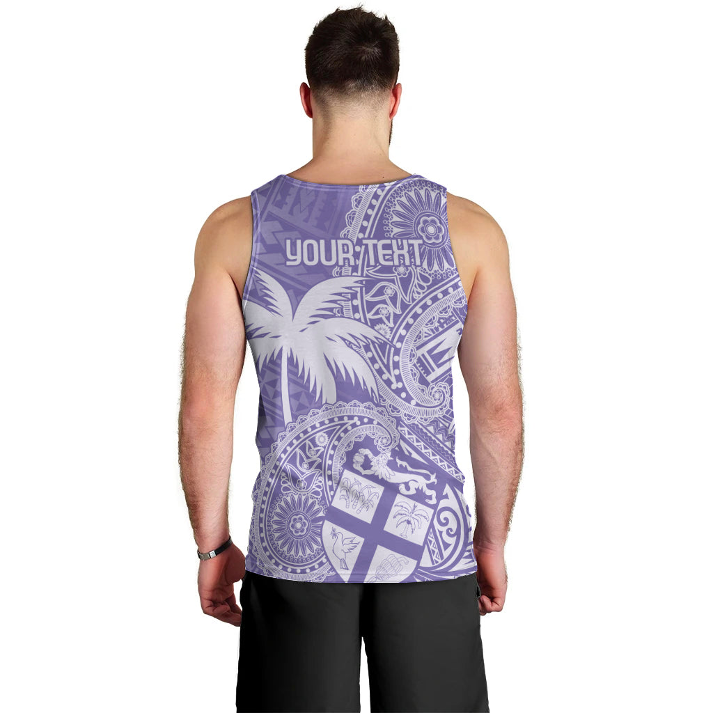 Custom Indo Fijians Men Tank Top Fiji ke Hindustani Polyneisan Paisley Purple Style LT9 - Polynesian Pride