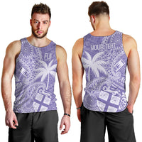 Custom Indo Fijians Men Tank Top Fiji ke Hindustani Polyneisan Paisley Purple Style LT9 - Polynesian Pride