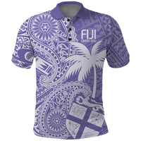 Custom Indo Fijians Polo Shirt Fiji ke Hindustani Polyneisan Paisley Purple Style LT9 Purple - Polynesian Pride