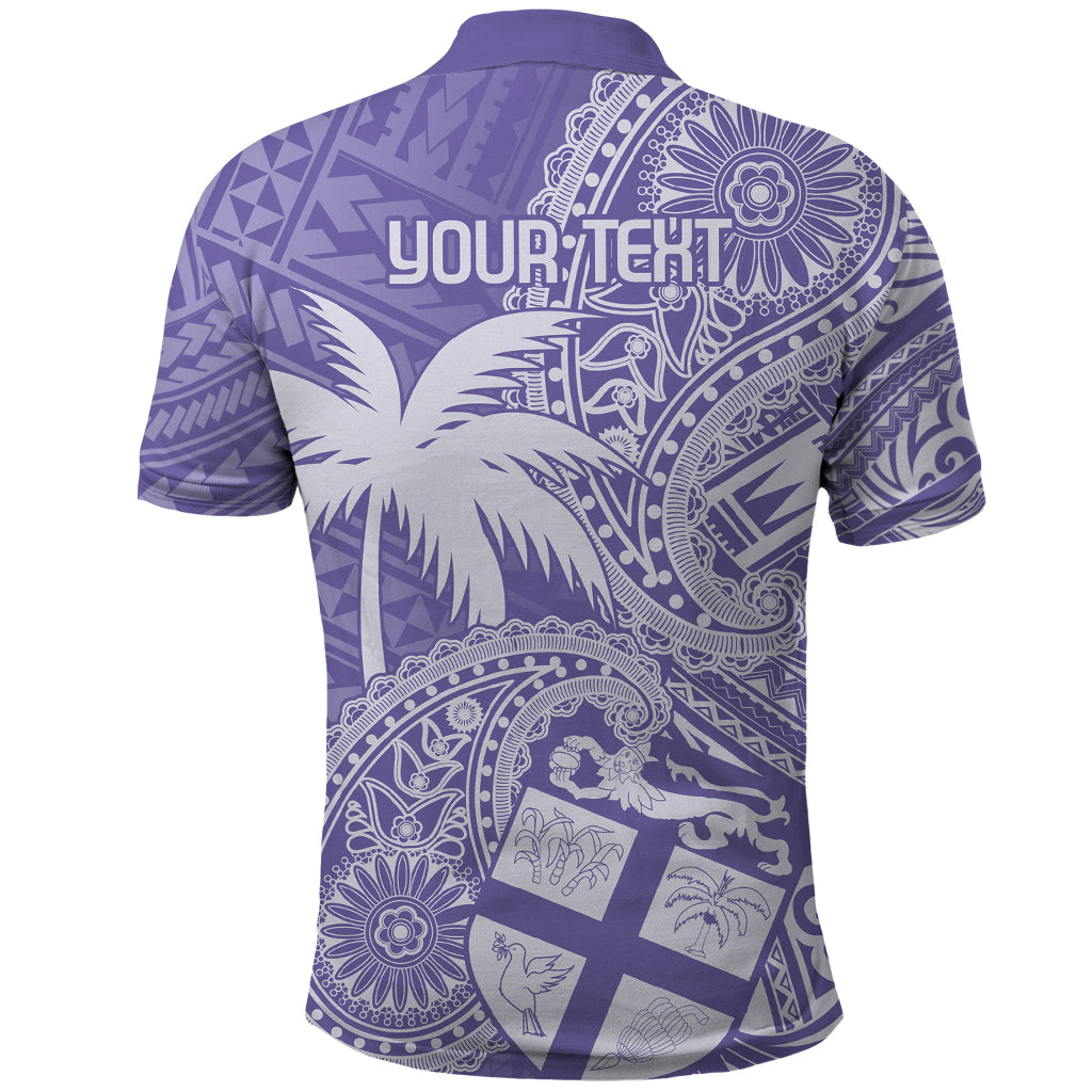 Custom Indo Fijians Polo Shirt Fiji ke Hindustani Polyneisan Paisley Purple Style LT9 - Polynesian Pride