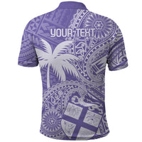 Custom Indo Fijians Polo Shirt Fiji ke Hindustani Polyneisan Paisley Purple Style LT9 - Polynesian Pride