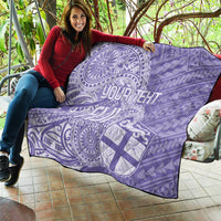 Custom Indo Fijians Quilt Fiji ke Hindustani Polyneisan Paisley Purple Style LT9 - Polynesian Pride
