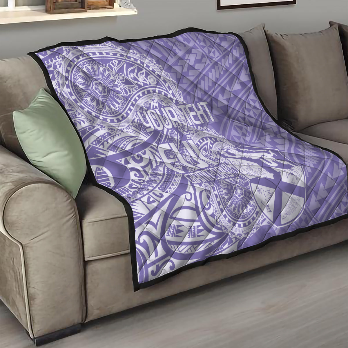 Custom Indo Fijians Quilt Fiji ke Hindustani Polyneisan Paisley Purple Style LT9 - Polynesian Pride