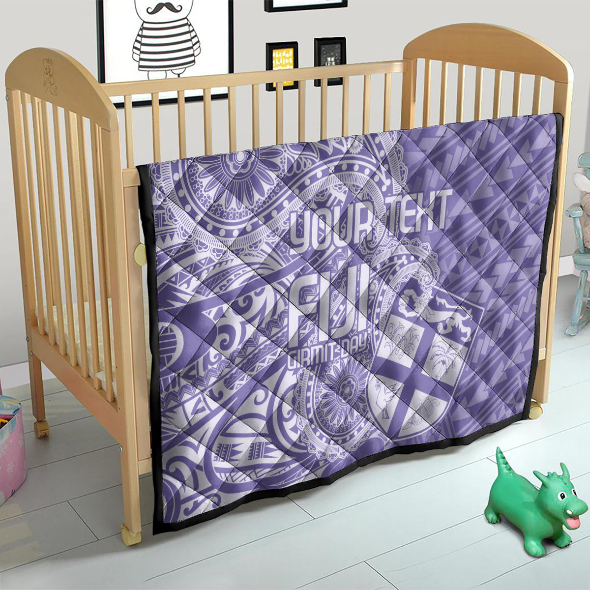 Custom Indo Fijians Quilt Fiji ke Hindustani Polyneisan Paisley Purple Style LT9 - Polynesian Pride