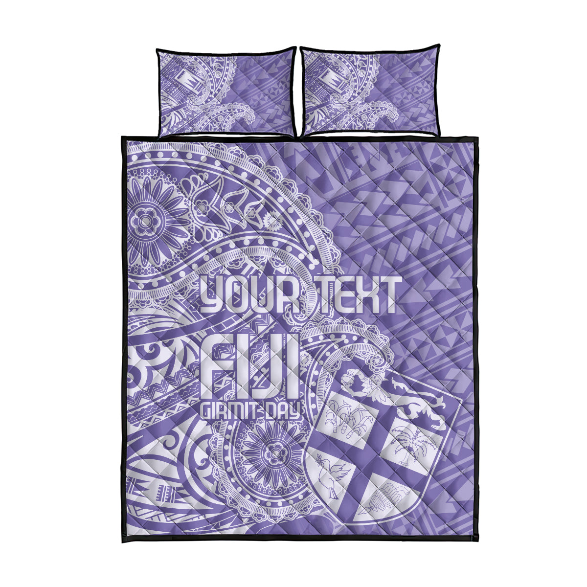 Custom Indo Fijians Quilt Bed Set Fiji ke Hindustani Polyneisan Paisley Purple Style LT9 - Polynesian Pride