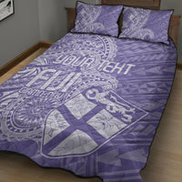 Custom Indo Fijians Quilt Bed Set Fiji ke Hindustani Polyneisan Paisley Purple Style LT9 - Polynesian Pride