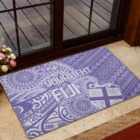Custom Indo Fijians Rubber Doormat Fiji ke Hindustani Polyneisan Paisley Purple Style LT9 - Polynesian Pride