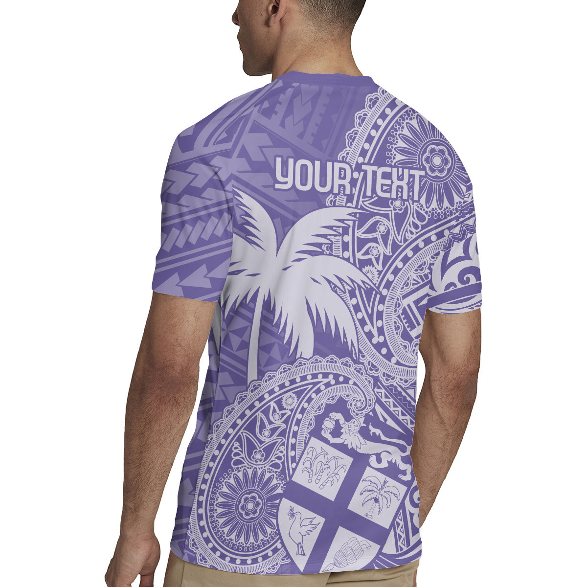 Custom Indo Fijians Rugby Jersey Fiji ke Hindustani Polyneisan Paisley Purple Style LT9 - Polynesian Pride