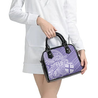 Custom Indo Fijians Shoulder Handbag Fiji ke Hindustani Polyneisan Paisley Purple Style LT9 - Polynesian Pride